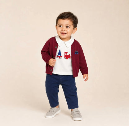 Erkek Bebek Takım Hırkalı